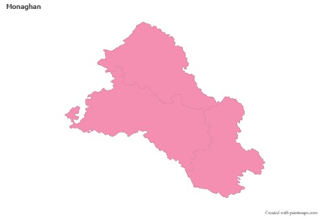 Sample Maps for Monaghan (pink,outline)