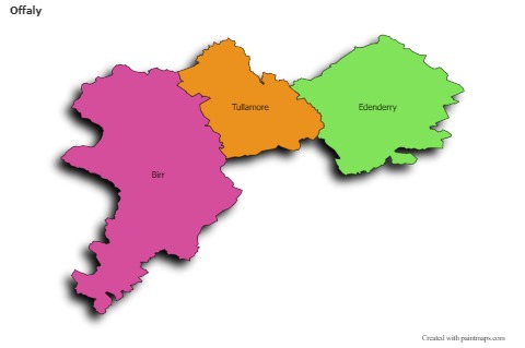 Sample Maps for Offaly (colored,shadowy)