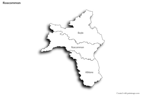 Sample Maps for Roscommon (black-white,shadowy)