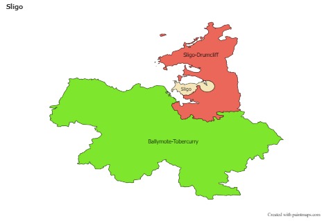 Contoh Peta untuk Sligo (berwarna)