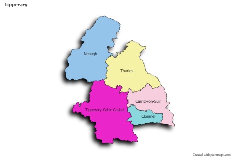 Sample Maps for Tipperary (colored,shadowy)