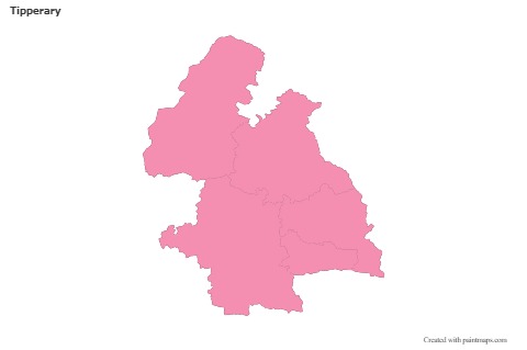 Sample Maps for Tipperary (pink,outline)