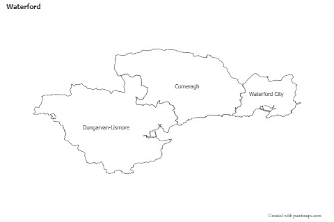 Waterford için Örnek Haritalar (siyah-beyaz)
