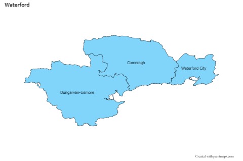 Waterford için Örnek Haritalar (mavi)