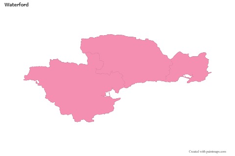 Waterford için Örnek Haritalar (pembe,anahat)