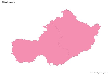 Sample Maps for Westmeath (pink,outline)