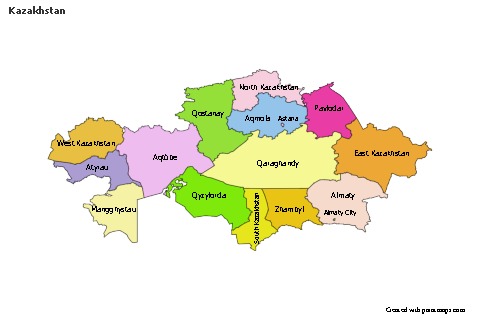 Sample Maps for Kazakhstan (colored)