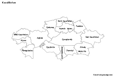 Sample Maps for Kazakhstan (black-white)
