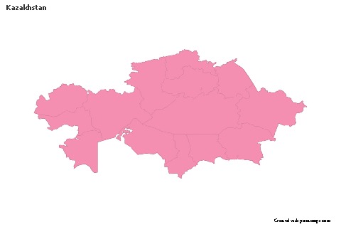 Sample Maps for Kazakhstan (pink,outline)