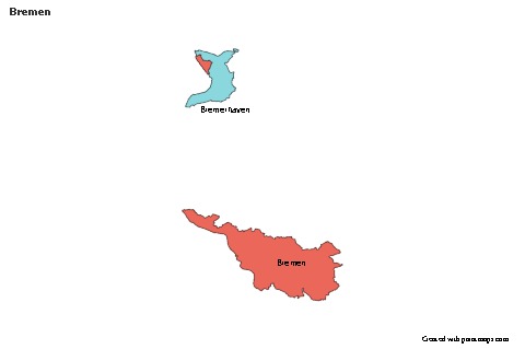 Contoh Peta untuk Bremen (berwarna)