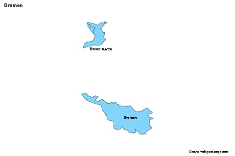 Contoh Peta untuk Bremen (biru)