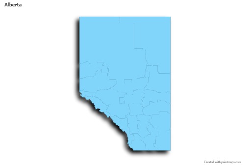Mapas de muestra para Alberta (azul,contorno,sombrío)