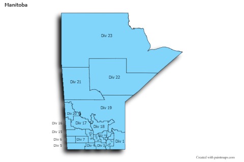 Mapas de muestra para Manitoba (azul,sombrío)