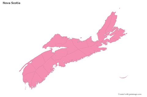 Sample Maps for Nova Scotia (pink,outline)