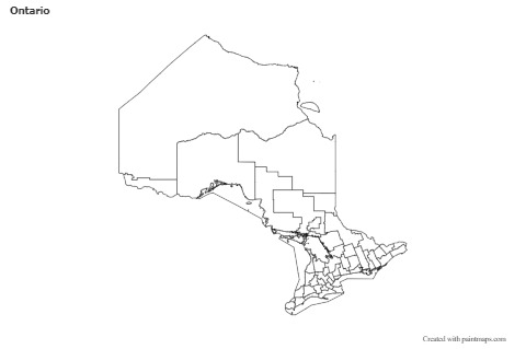 Mapas de muestra para Ontario (blanco-negro)