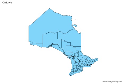 Mapas de muestra para Ontario (azul)
