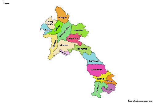 Sample Maps for Laos (colored)
