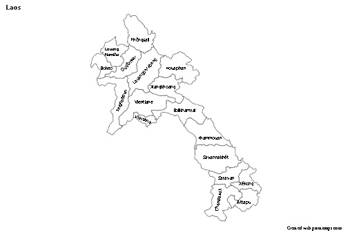 Sample Maps for Laos (black-white)