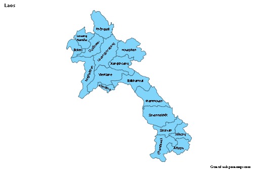 Sample Maps for Laos (blue)