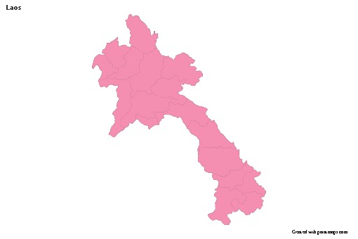 Sample Maps for Laos (pink,outline)