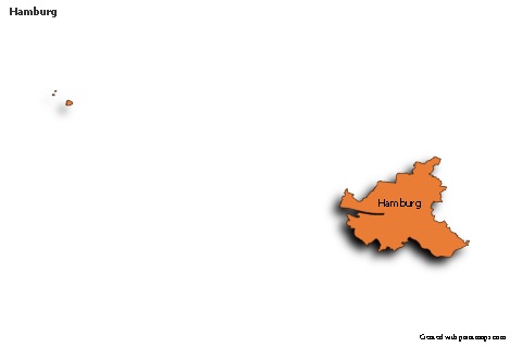 Hamburg için Örnek Haritalar (renkli,gölgeli)