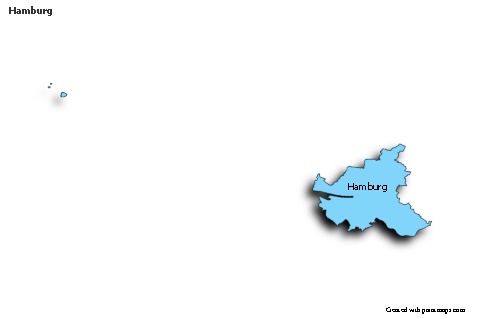 Hamburg için Örnek Haritalar (mavi,gölgeli)
