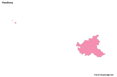 Hamburg için Örnek Haritalar (pembe,anahat)