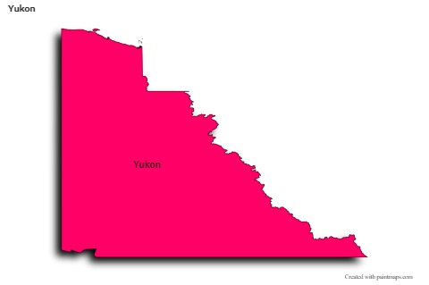 Yukon için Örnek Haritalar (renkli,gölgeli)
