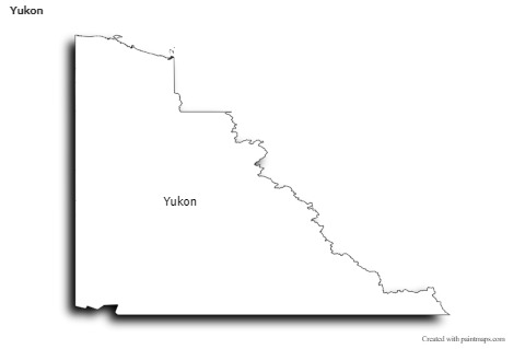 Yukon için Örnek Haritalar (siyah-beyaz,gölgeli)