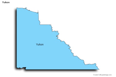 Yukon için Örnek Haritalar (mavi,gölgeli)