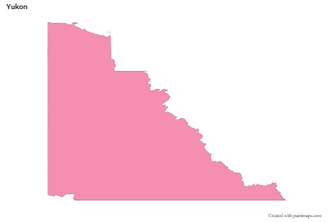 Yukon için Örnek Haritalar (pembe,anahat)