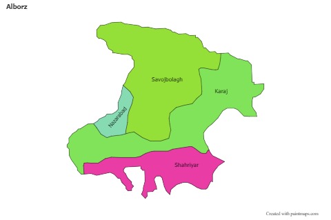 Sample Maps for Alborz (colored)