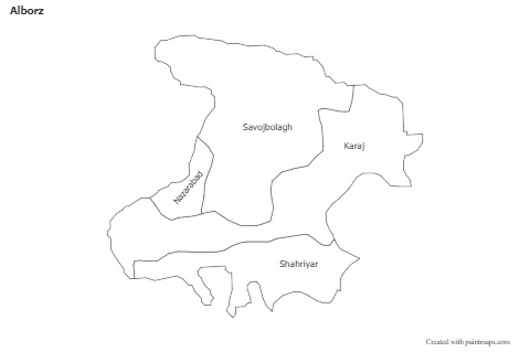 Sample Maps for Alborz (black-white)
