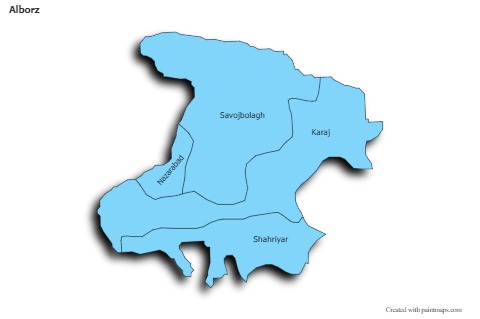 Sample Maps for Alborz (blue,shadowy)