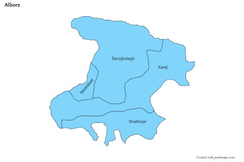 Sample Maps for Alborz (blue)
