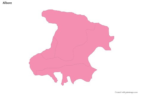 Sample Maps for Alborz (pink,outline)
