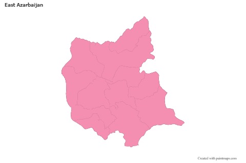 Sample Maps for East Azarbaijan (pink,outline)