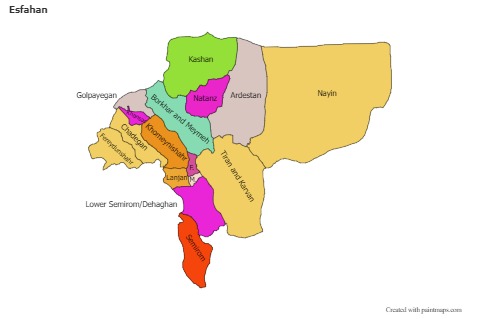 Contoh Peta untuk Esfahan (berwarna)