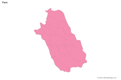 Mapas de muestra para Fars (rosa,contorno)