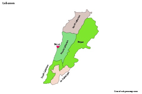 Sample Maps for Lebanon (colored)