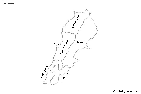 Sample Maps for Lebanon (black-white)