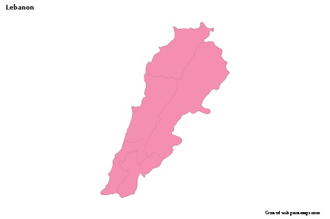 Sample Maps for Lebanon (pink,outline)
