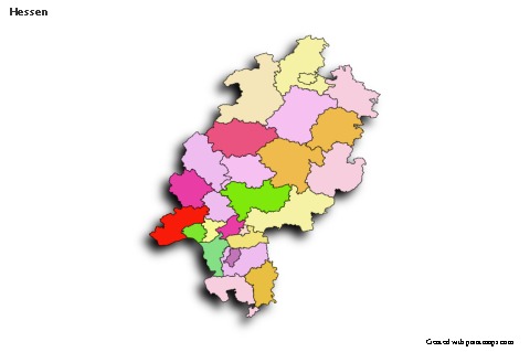 Sample Maps for Hessen (colored,shadowy)