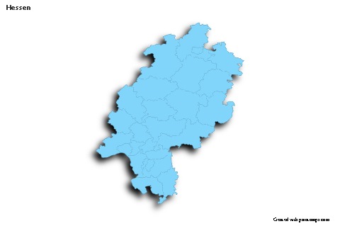 Sample Maps for Hessen (blue,outline,shadowy)