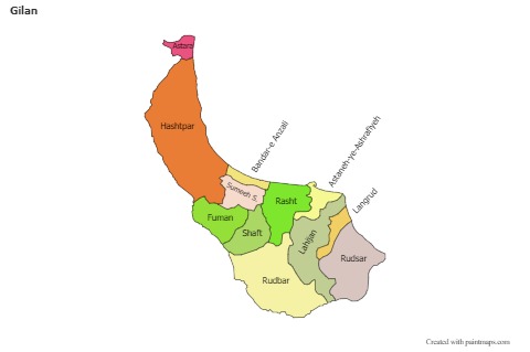 Contoh Peta untuk Gilan (berwarna)