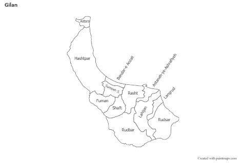 Contoh Peta untuk Gilan (hitam-putih)