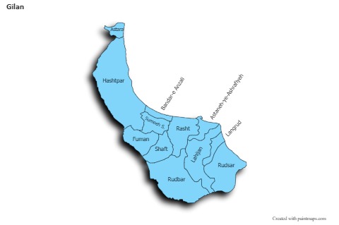 Contoh Peta untuk Gilan (biru,bayangan)