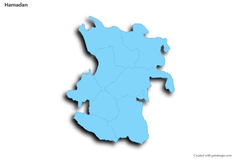 Sample Maps for Hamadan (blue,outline,shadowy)
