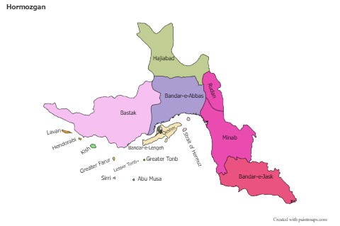 Sample Maps for Hormozgan (colored)