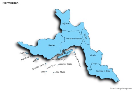 Sample Maps for Hormozgan (blue,shadowy)